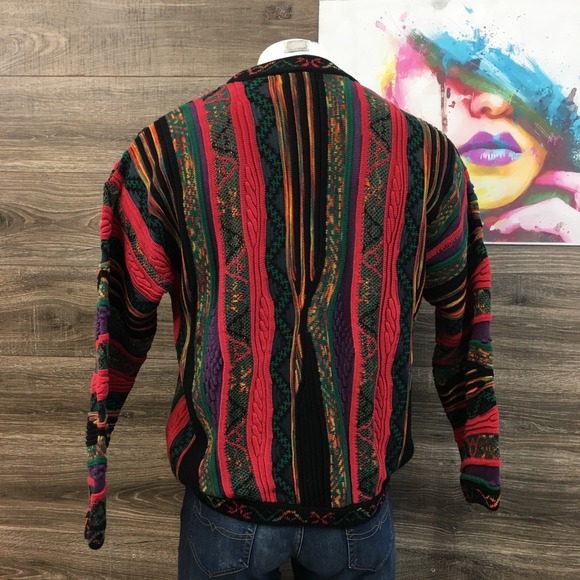 Coogi Style Tundra Mens 3D Sweater L Biggie Hip-Hop Streetwear Knit Crew Neck - Picture 3 of 6